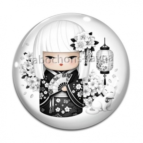 Cabochon Verre - Kokeshi