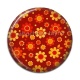 Cabochon Résine - fleur ton rouge