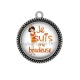 Pendentif Cabochon Argent - je suis une boudeuse