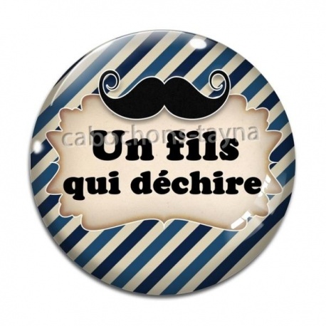 Cabochon Verre - un fils qui déchire