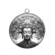 Pendentif Cabochon Argent - arbre de vie bouddha