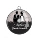 Pendentif Cabochon Argent - meilleur témoin