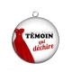 Pendentif Cabochon Argent - témoin qui déchire