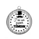 Pendentif Cabochon Argent - j'ai un super témoin