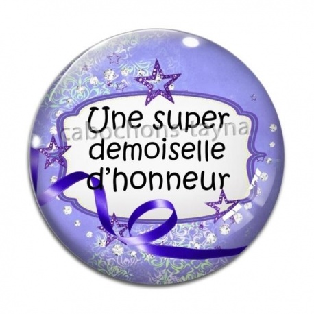 Cabochon Verre - une super demoiselle d'honneur