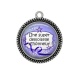 Pendentif Cabochon Argent - une super demoiselle d'honneur