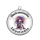 Pendentif Cabochon Argent - mademoiselle impatiente