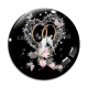 Cabochon Verre - oiseau mariage