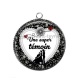 Pendentif Cabochon Argent - une super témoin