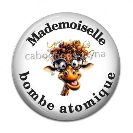 Cabochon Résine - mademoiselle bombe atomique