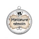 Pendentif Cabochon Argent - meilleure témoin