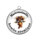 Pendentif Cabochon Argent - mademoiselle bombe atomique