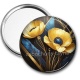 Miroir de poche - coquelicot bleu et or
