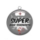 Pendentif Cabochon Argent - super aide soignante