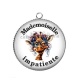 Pendentif Cabochon Argent - mademoiselle impatiente