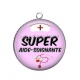 Pendentif Cabochon Argent - super aide soignante