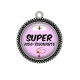 Pendentif Cabochon Argent - super aide soignante