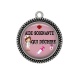 Pendentif Cabochon Argent - aide soignante qui déchire