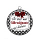 Pendentif Cabochon Argent - aide soignante qui déchire