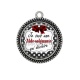 Pendentif Cabochon Argent - aide soignante qui déchire