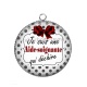 Pendentif Cabochon Argent - aide soignante qui déchire