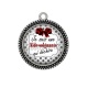 Pendentif Cabochon Argent - aide soignante qui déchire