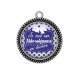 Pendentif Cabochon Argent - aide soignante qui déchire
