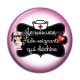 Cabochon Résine - aide soignante qui déchire