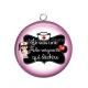 Pendentif Cabochon Argent - aide soignante qui déchire