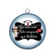 Pendentif Cabochon Argent - aide soignante qui déchire