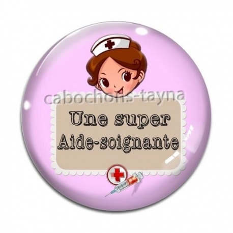 Cabochon Verre - une super aide soignante