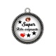 Pendentif Cabochon Argent - super aide soignante