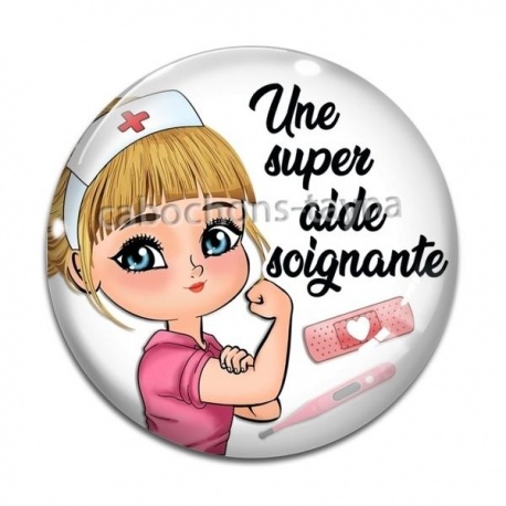 Cabochon Verre - une super aide soignante