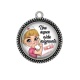 Pendentif Cabochon Argent - une super aide soignante