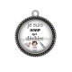 Pendentif Cabochon Argent - je suis une amp