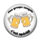 Cabochon Résine - mon groupe sanguin c'est apéritif