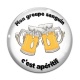 Cabochon Verre - mon groupe sanguin c'est apéritif