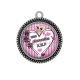 Pendentif Cabochon Argent - une chouette AMP