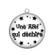 Pendentif Cabochon Argent - une ASH qui déchire