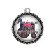 Pendentif Cabochon Argent - je suis une AMP qui déchire