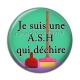 Cabochon Résine - je suis une ASH qui déchire