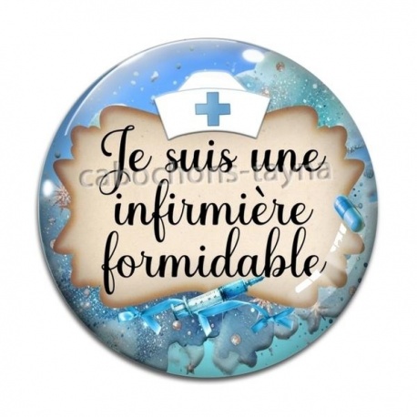 Cabochon Verre - infirmière formidable