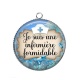 Pendentif Cabochon Argent - infirmière formidable