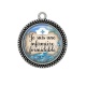 Pendentif Cabochon Argent - infirmière formidable