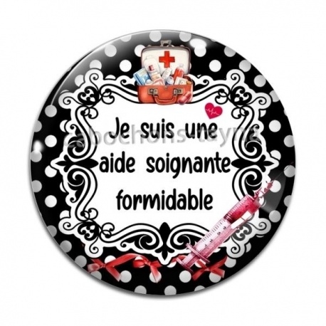 Cabochon Verre - aide soignante formidable