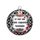 Pendentif Cabochon Argent - aide soignante formidable
