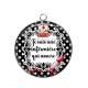 Pendentif Cabochon Argent - une infirmière qui assure