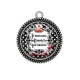 Pendentif Cabochon Argent - une infirmière qui assure
