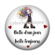 Cabochon Résine - belle d'un jour, belle toujours