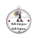 Pendentif Cabochon Argent - belle d'un jour, belle toujours